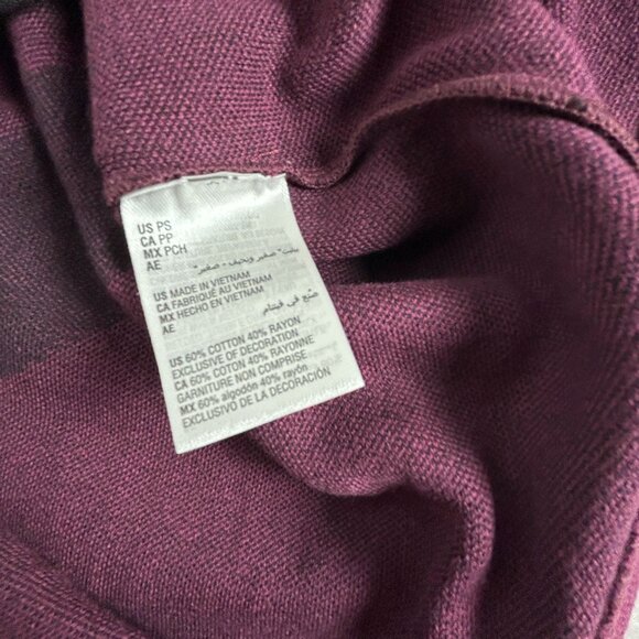 Alfani Womens Berry Jam Long Sleeve Asymmetrical Tunic Top PS Petite Small New - Picture 4 of 8